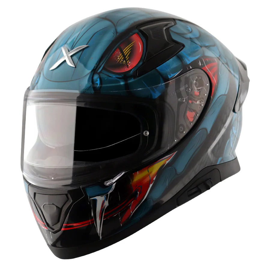 AXOR APEX VENOMOUS HELMET (Gloss Black Blue) - AlwaysRiding