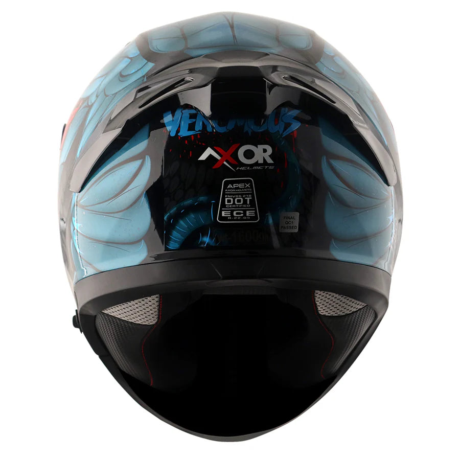 AXOR APEX VENOMOUS HELMET (Gloss Black Blue) - AlwaysRiding