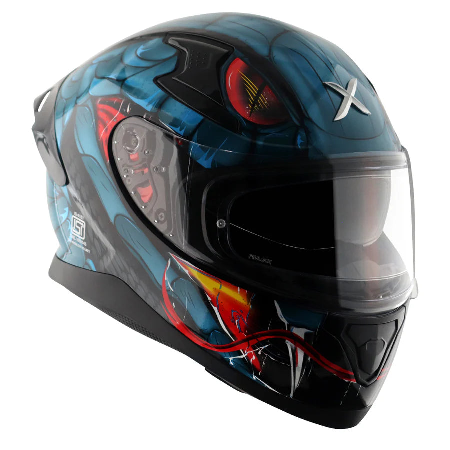 AXOR APEX VENOMOUS HELMET (Gloss Black Blue) - AlwaysRiding