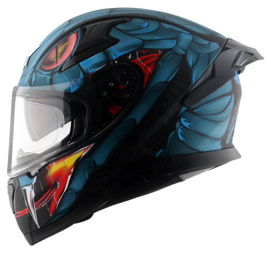 AXOR APEX VENOMOUS HELMET (Dull Black Blue) - AlwaysRiding