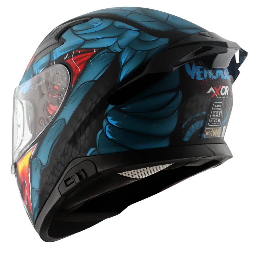 AXOR APEX VENOMOUS HELMET (Dull Black Blue) - AlwaysRiding