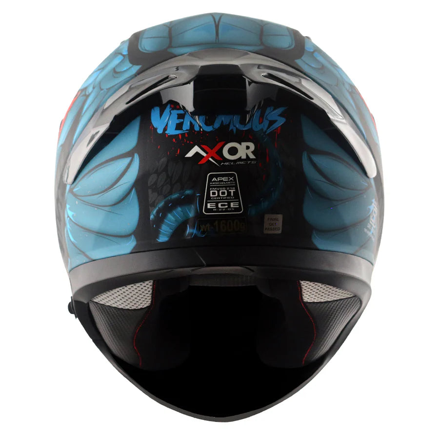 AXOR APEX VENOMOUS HELMET (Dull Black Blue) - AlwaysRiding