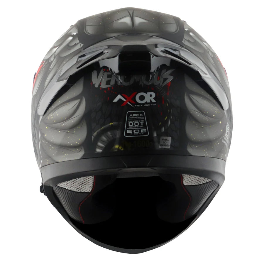 AXOR APEX VENOMOUS HELMET (Dull Black Grey) - AlwaysRiding