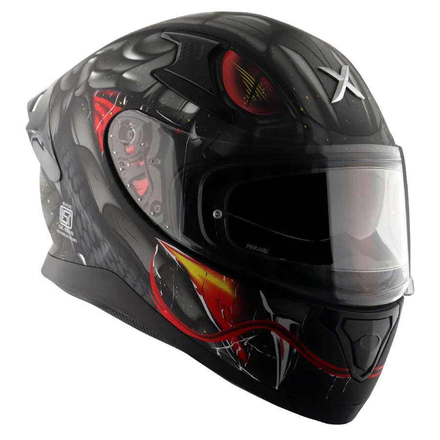 AXOR APEX VENOMOUS HELMET (Dull Black Grey) - AlwaysRiding