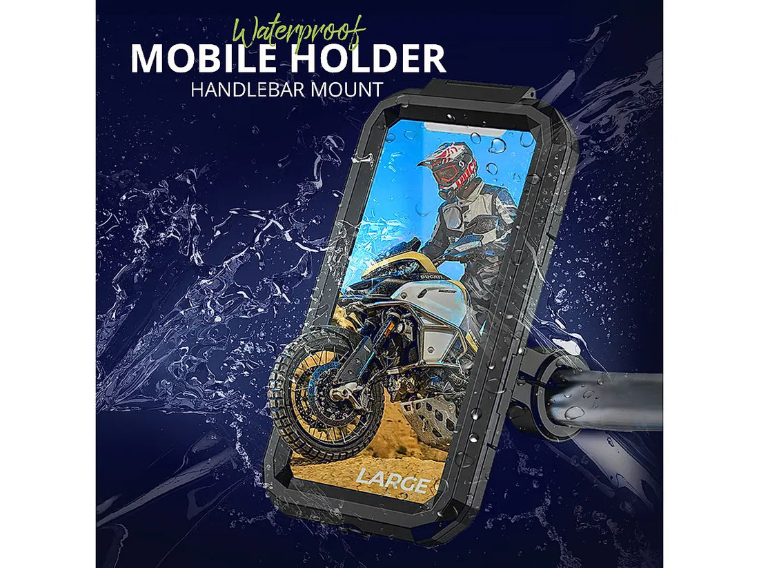 GPS Waterproof Mobile Holder Handlebar Mount - Black - AlwaysRiding