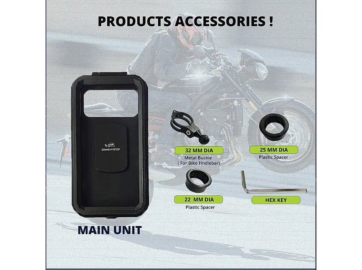 GPS Waterproof Mobile Holder Handlebar Mount - Black - AlwaysRiding