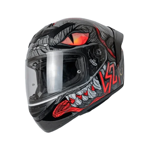 LS2 FF352 ROOKIE FIZZLE HELMET (Matt Black Red)