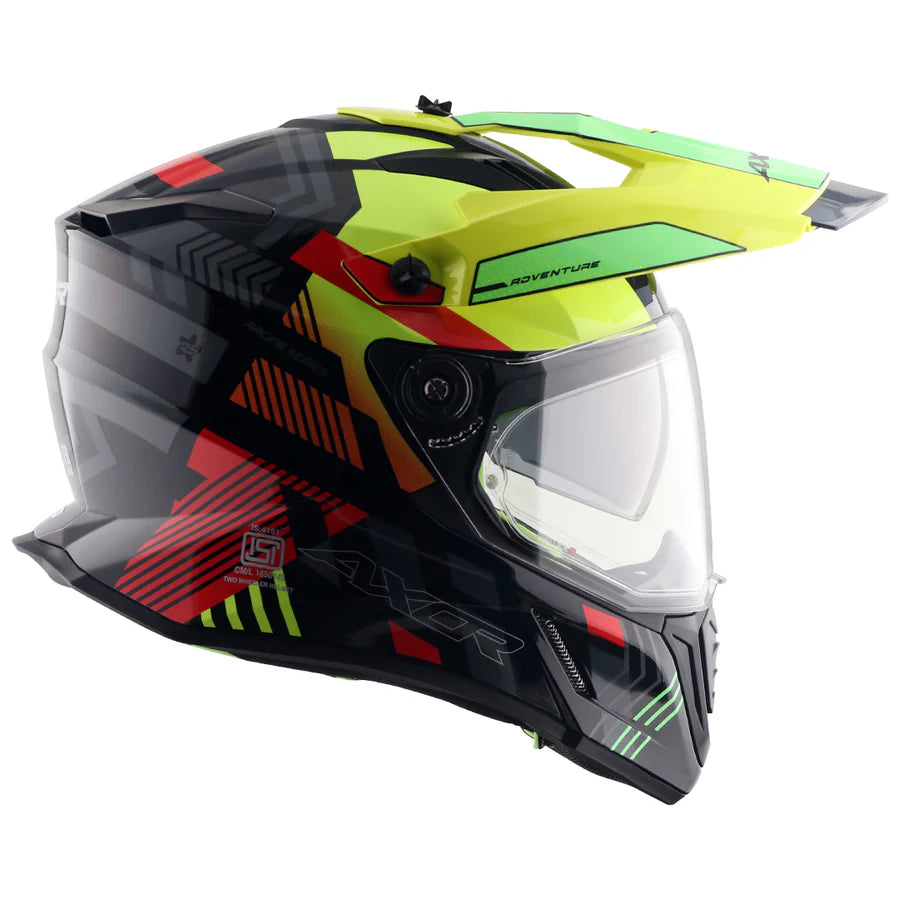 AXOR X-CROSS GAMBLING HELMET (Gloss Neon Yellow Black)
