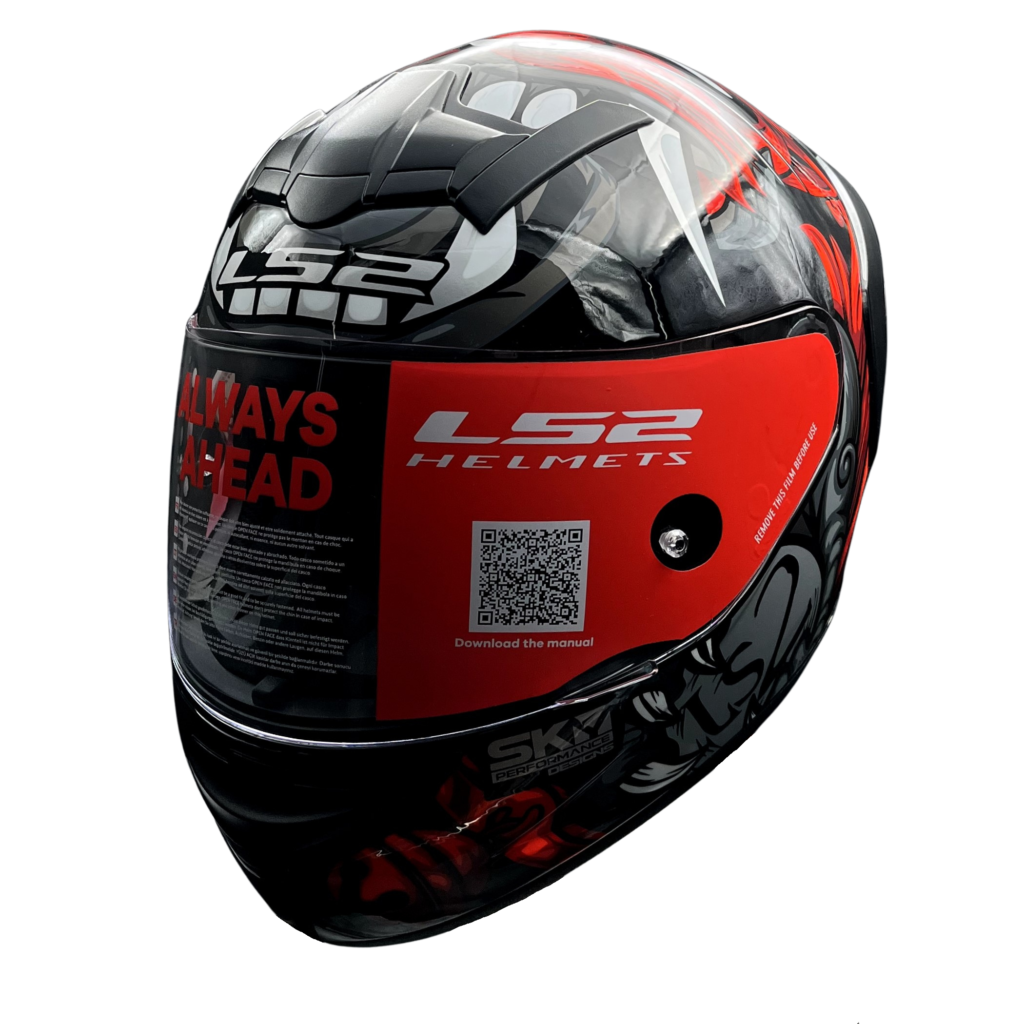 LS2 FF352 ROOKIE FOO DOG HELMET (Gloss Black Red) - Always Riding