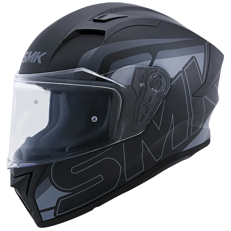 SMK STELLAR STAGE HELMET MA262 (Matt Black Grey) - AlwaysRiding