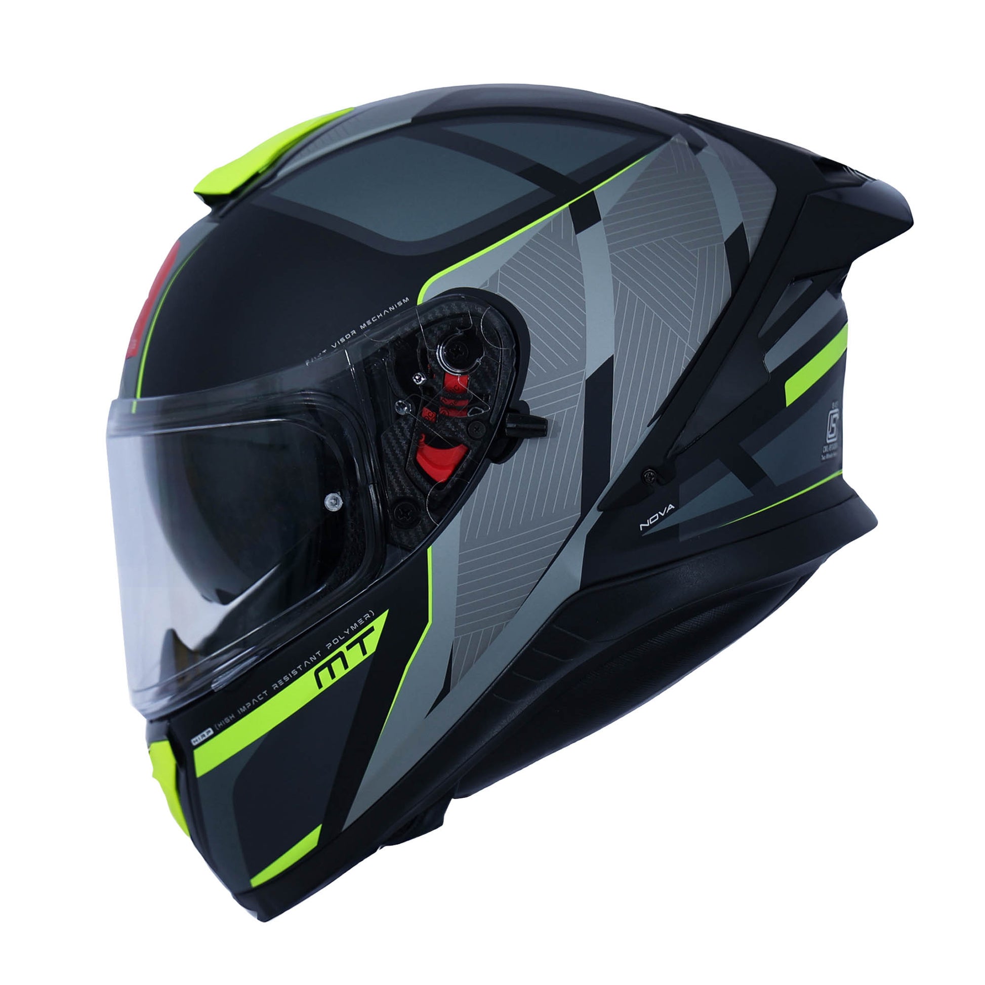 best mt helmets in india MT THUNDER 3 SV PRO NOVA HELMET (Matt Black Neon)