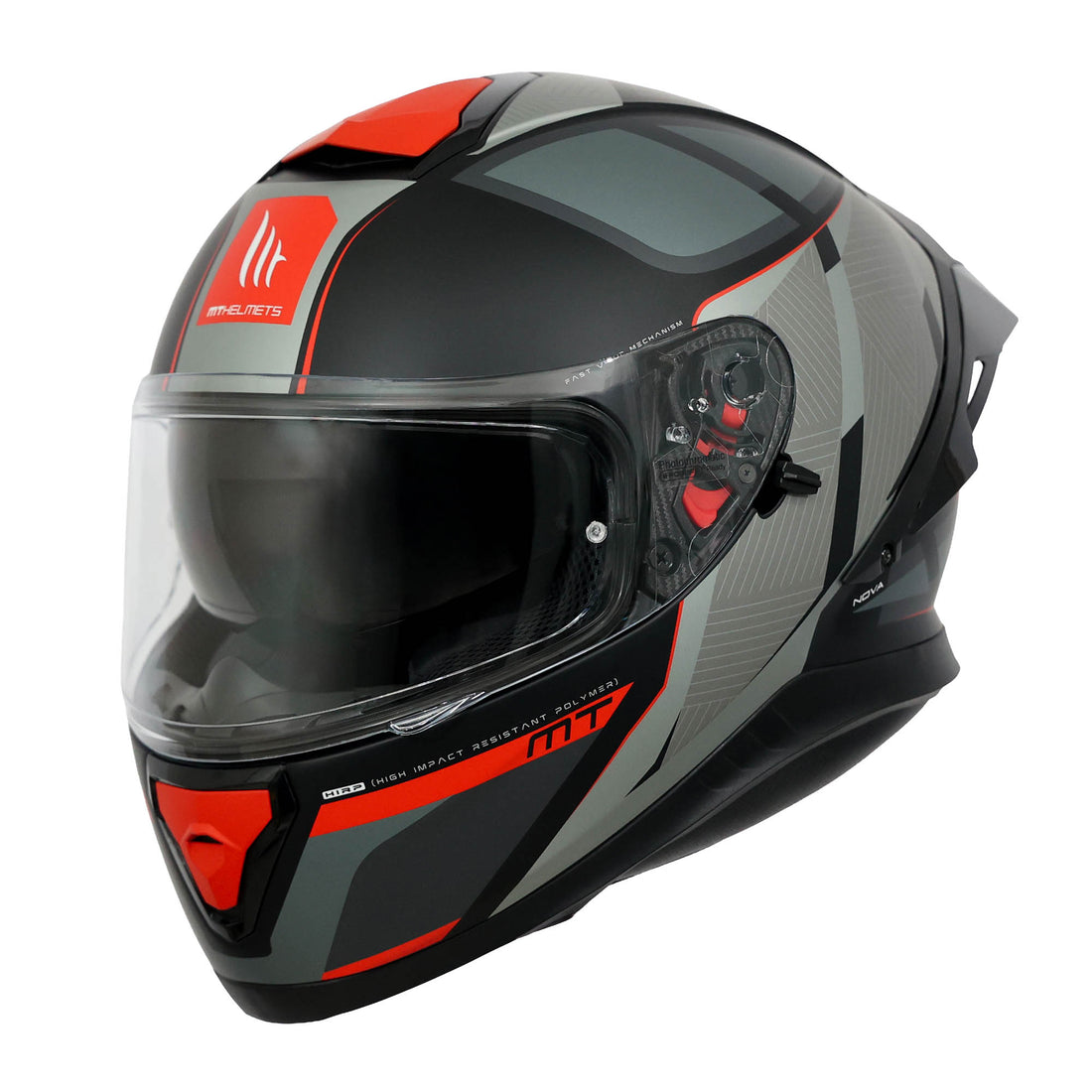 MT THUNDER 3 SV PRO NOVA HELMET (Matt Black Red)