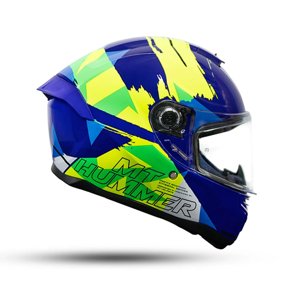 MT HUMMER B MONTI HELMET (Gloss Blue Neon)