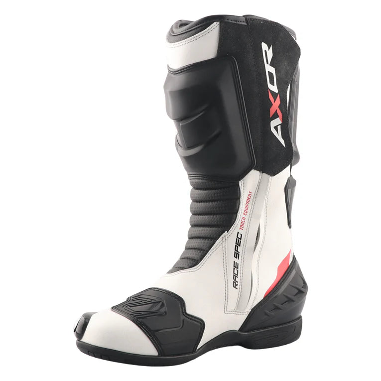 AXOR RACER TEC RIDING BOOTS (Black White Red)