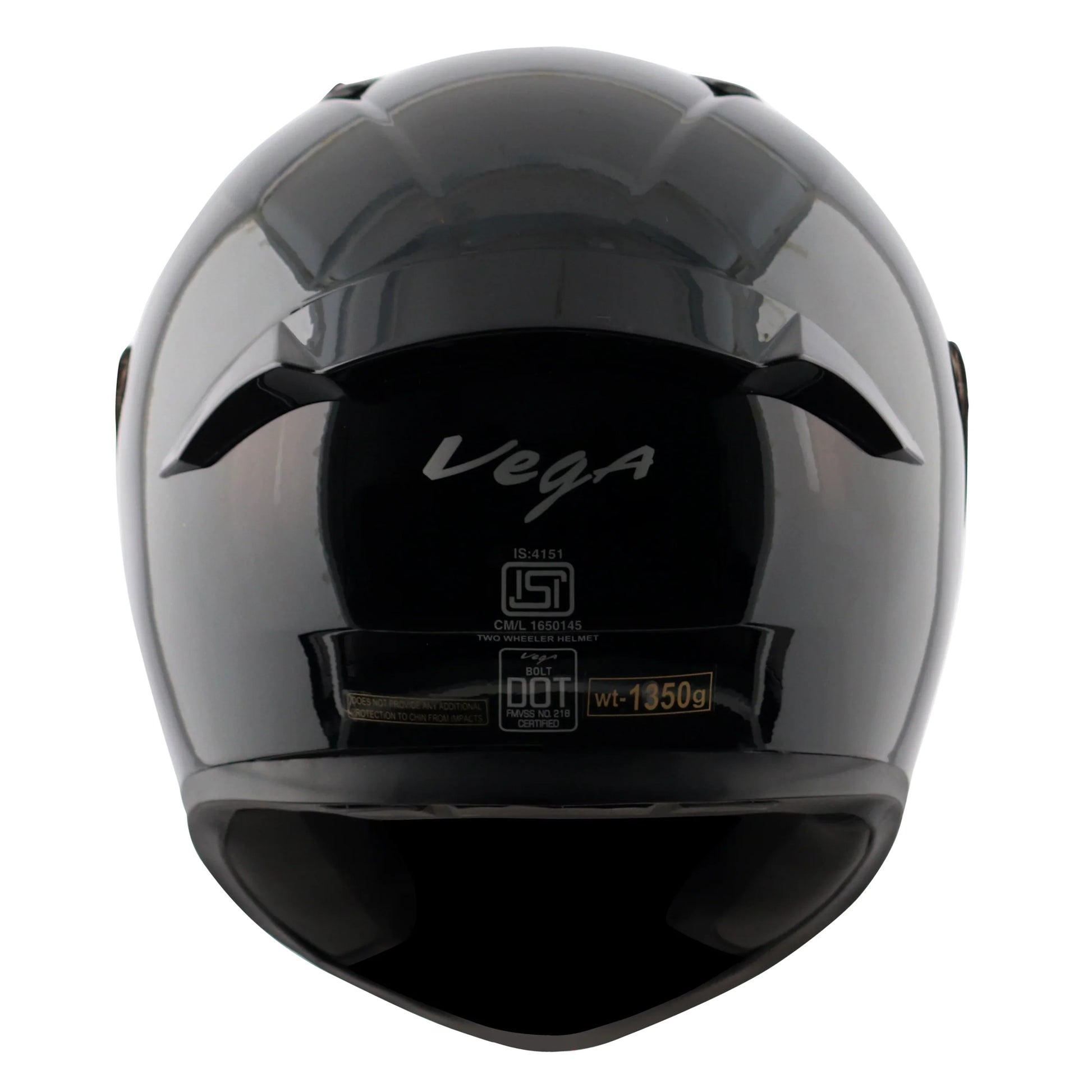 VEGA BOLT SOLID HELMET (Gloss Black) - Always Riding