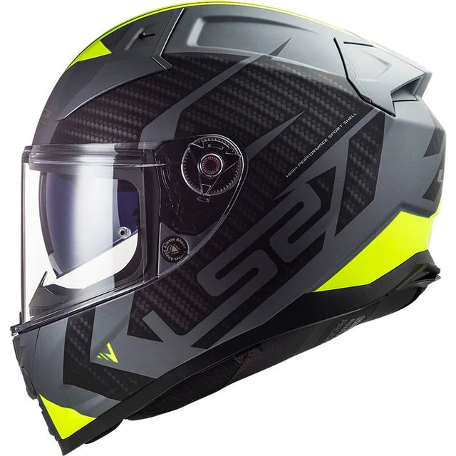 LS2 FF811 VECTOR II SPLITTER HELMET (Matt Black Neon)