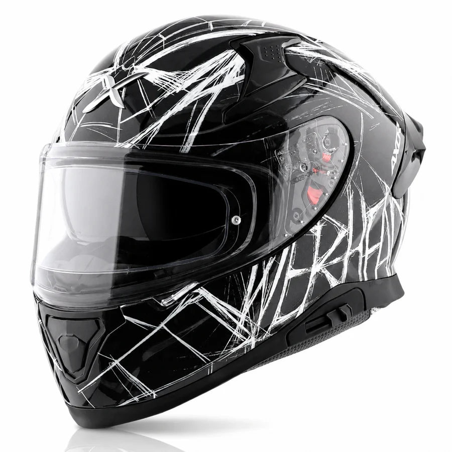 AXOR APEX MARVEL SPIDER MAN HELMET (Gloss Black White)