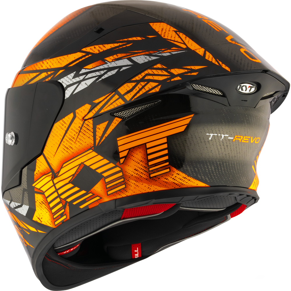 KYT TT-REVO COMBUSTION HELMET (Gloss Orange)