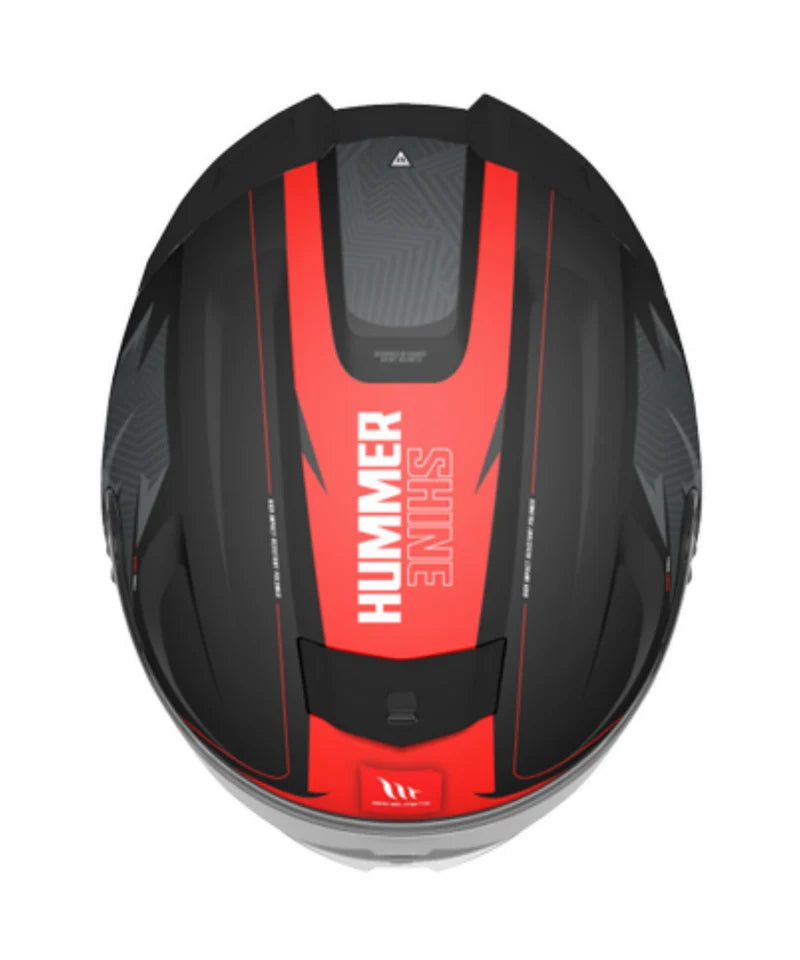 MT HUMMER B SHINE HELMET (Gloss Black Red)