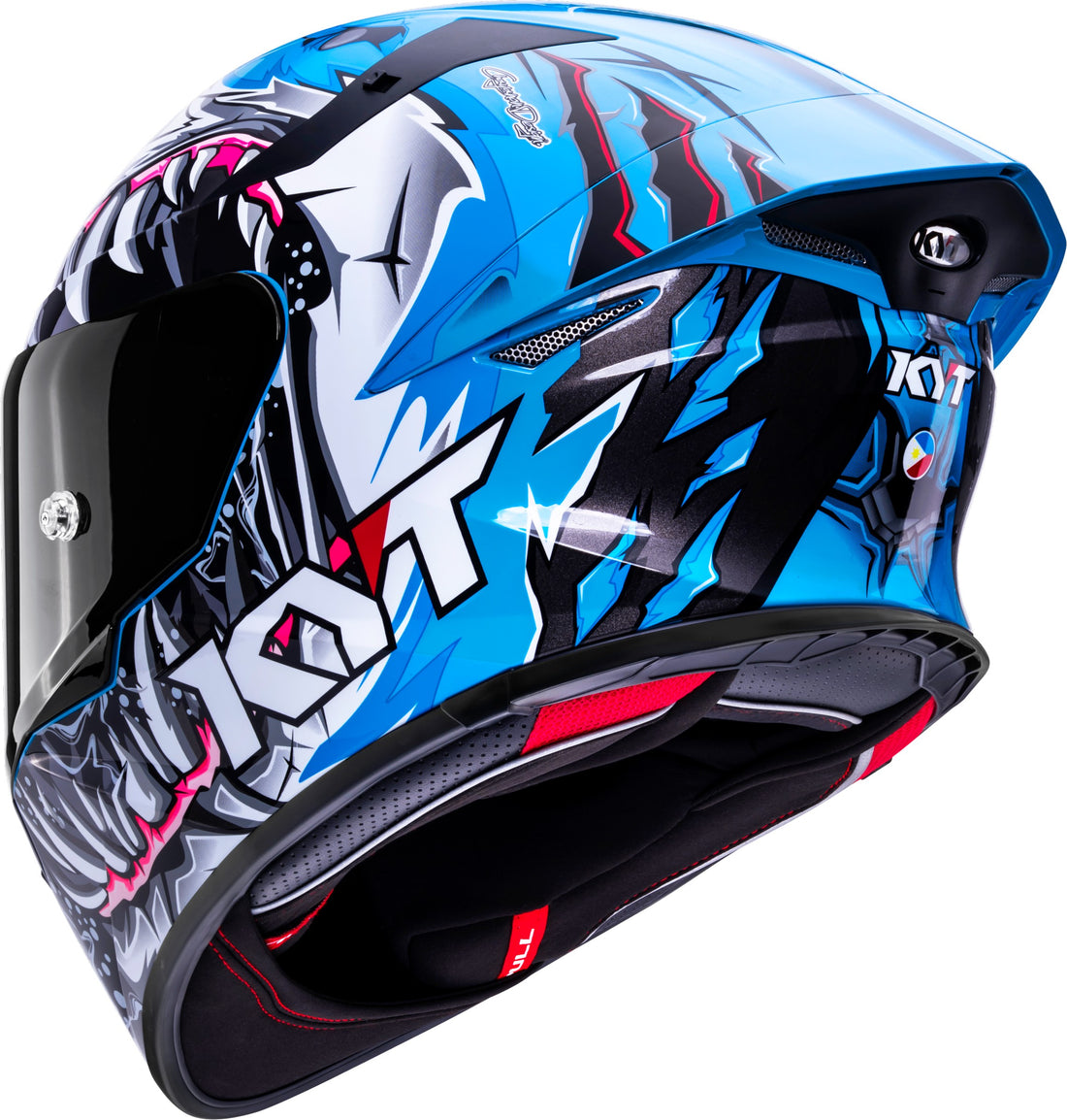 KYT TT-REVO MEGALODON HELMET (Gloss Blue)