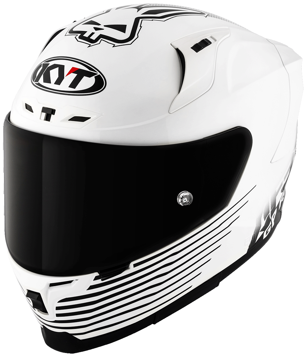 KYT STRIKER 2V LIVERY HELMET (Gloss Black White) - Always Riding
