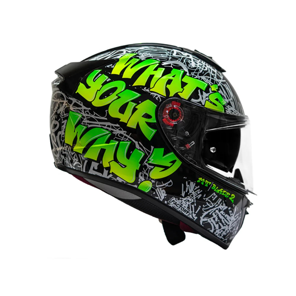 MT BLADE 2 SV FACTORY HELMET (Gloss Black Neon)