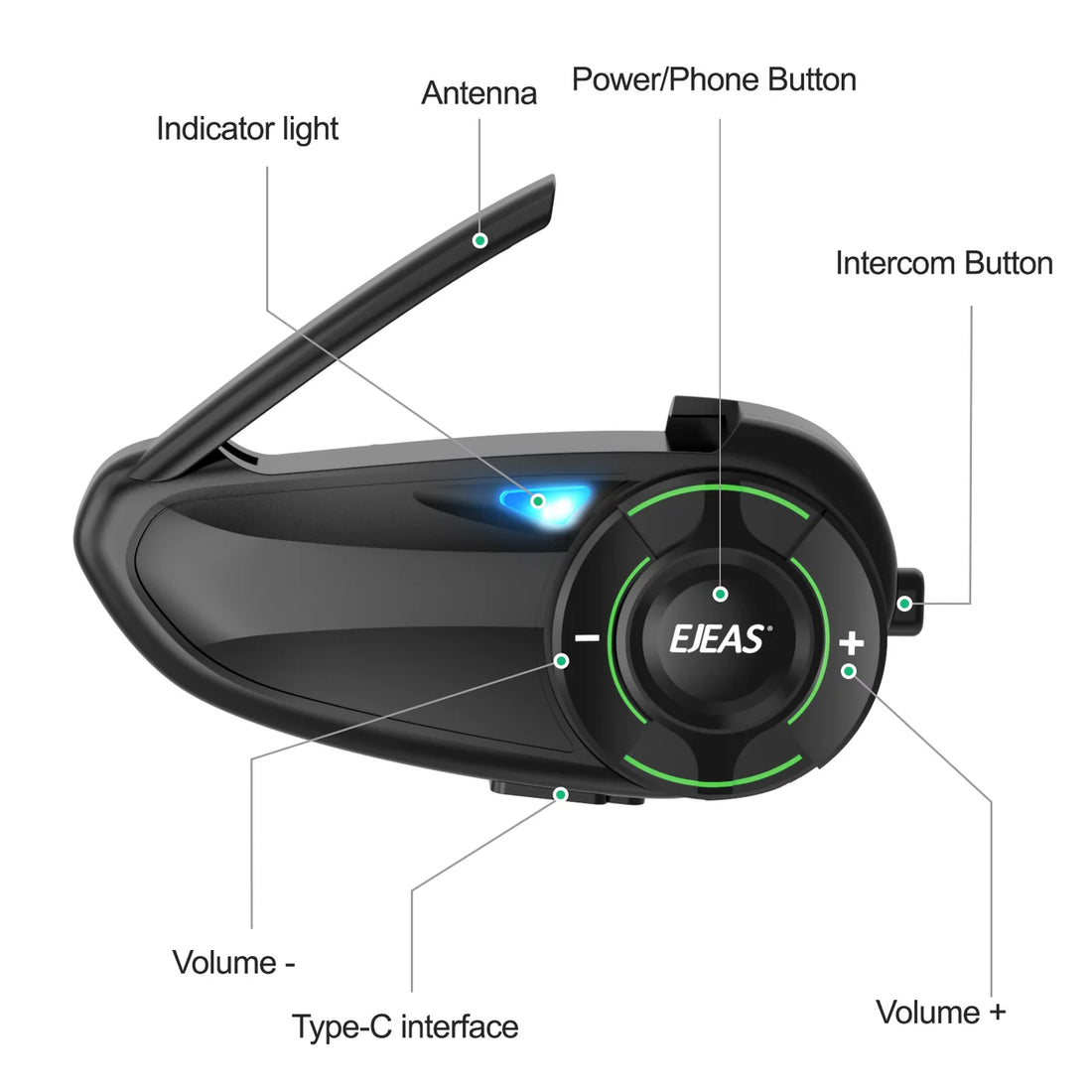 EJEAS Q8 MESH INTERCOM (WARRANTY 12 MONTHS)