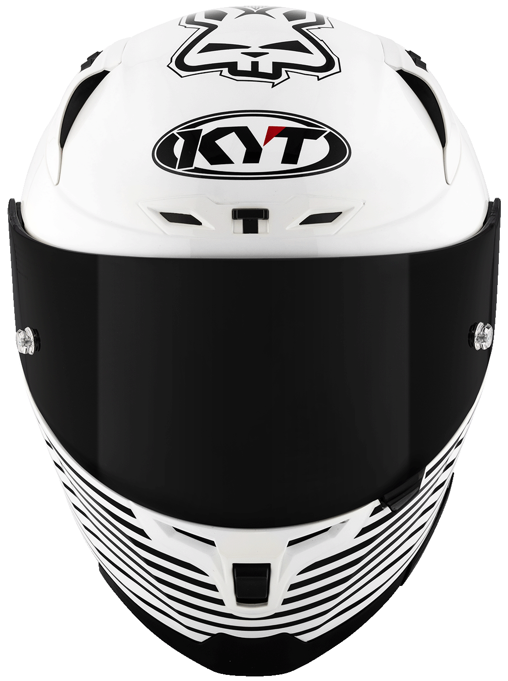 KYT STRIKER 2V LIVERY HELMET (Gloss Black White) - Always Riding