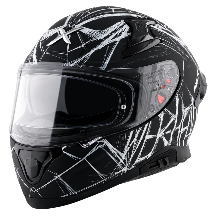 AXOR APEX MARVEL SPIDER MAN HELMET (Dull Black White)