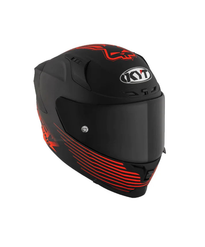 KYT STRIKER 2V LIVERY HELMET (Matt Black Red)