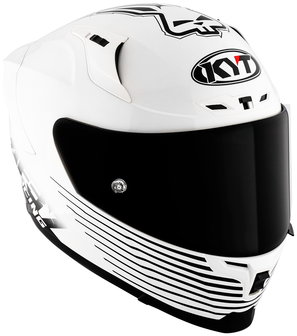 KYT STRIKER 2V LIVERY HELMET (Gloss Black White) - Always Riding