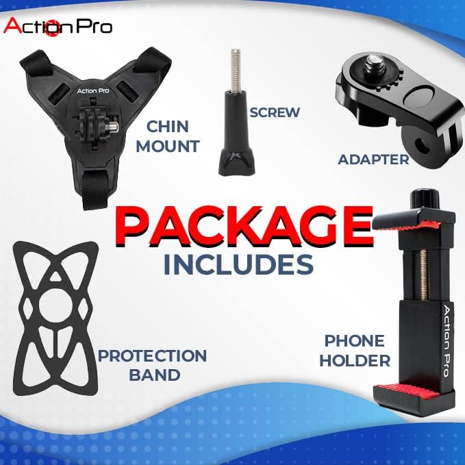 AR ACTION PRO CHIN STRAP HELMET MOUNT with MOBILE HOLDER - Always Riding