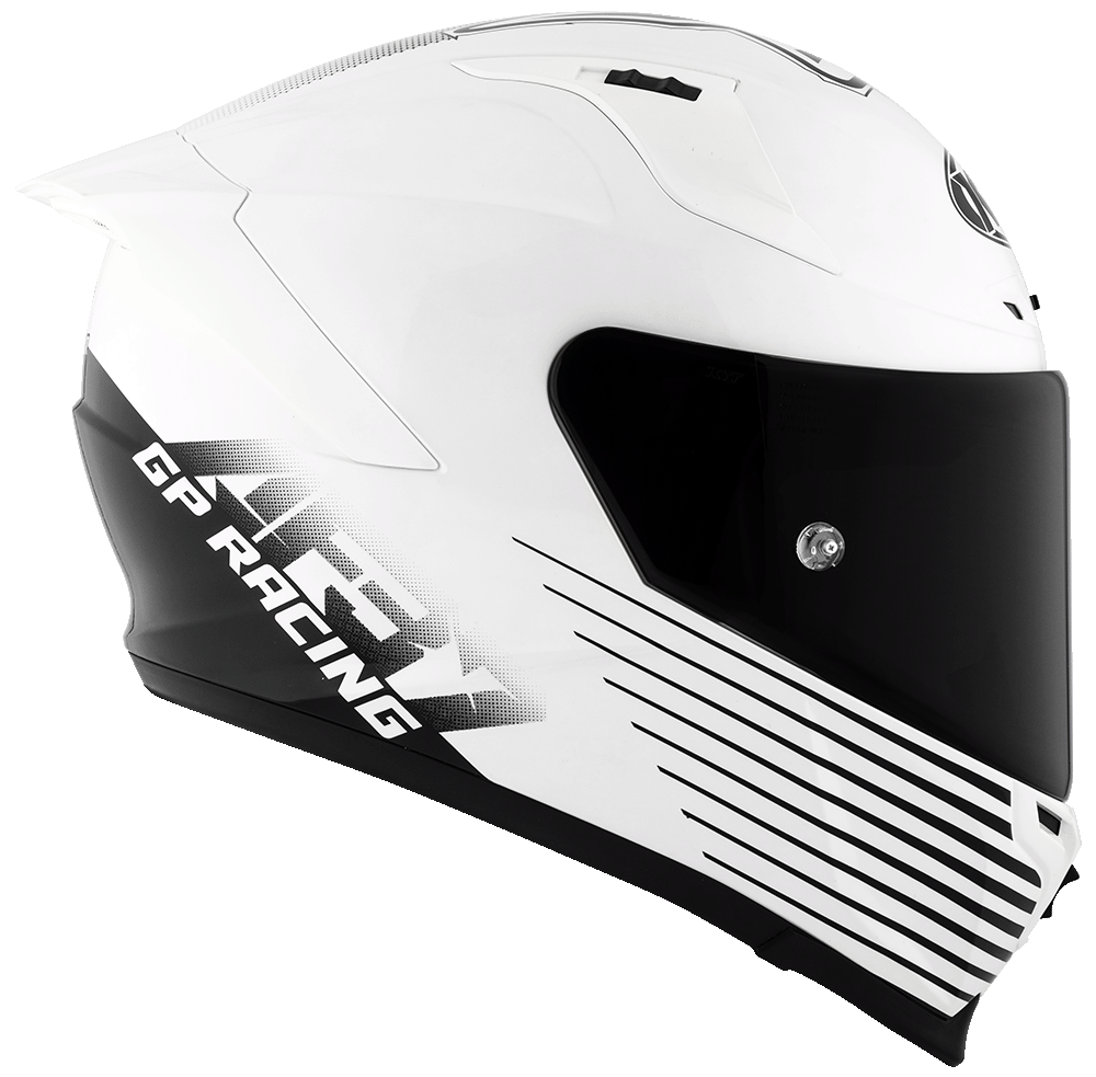 KYT STRIKER 2V LIVERY HELMET (Gloss Black White) - Always Riding
