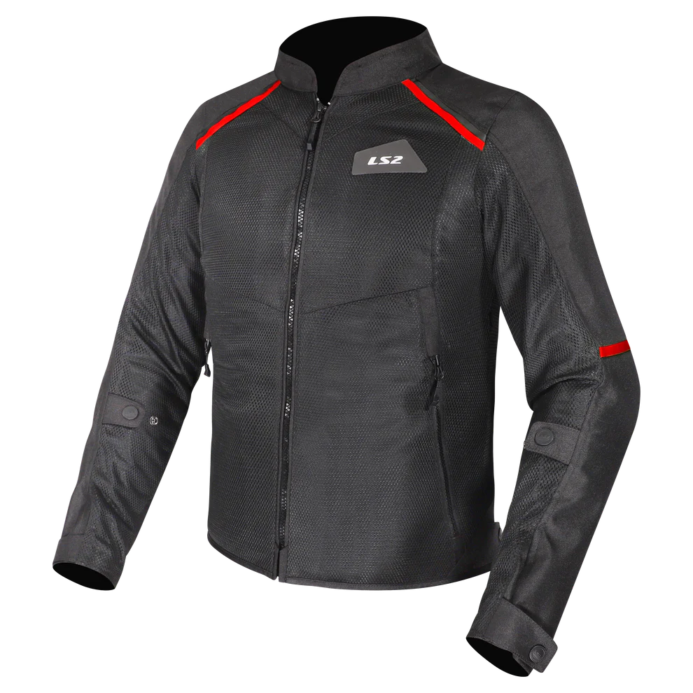 LS2 JACKET BREEZE MAN (Black Red) -CE CLASS A CERTIFIED JACKET - Always Riding