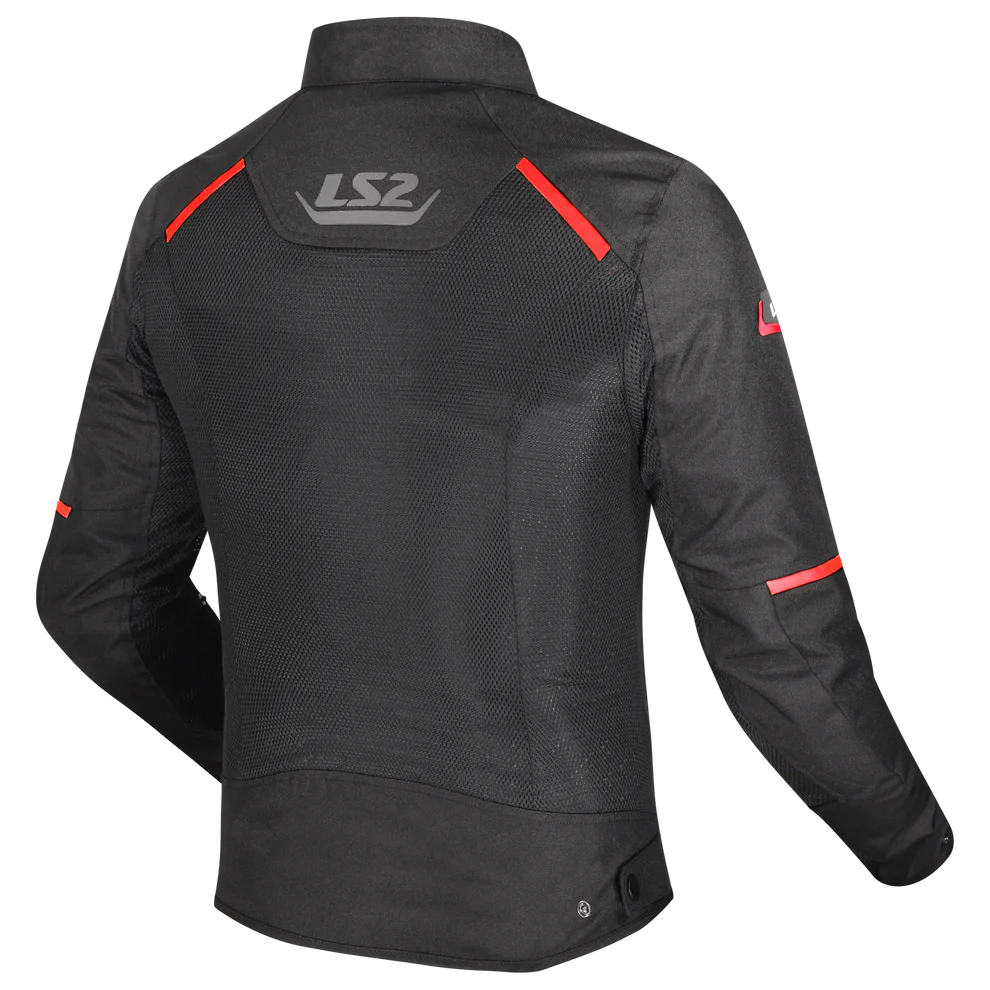 LS2 JACKET BREEZE MAN (Black Red) -CE CLASS A CERTIFIED JACKET - Always Riding