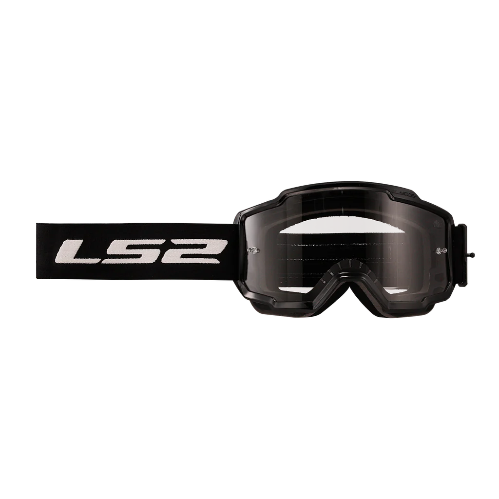 LS2 CHARGER PRO GOGGLE BLACK WITH CLEAR VISOR - Always Riding