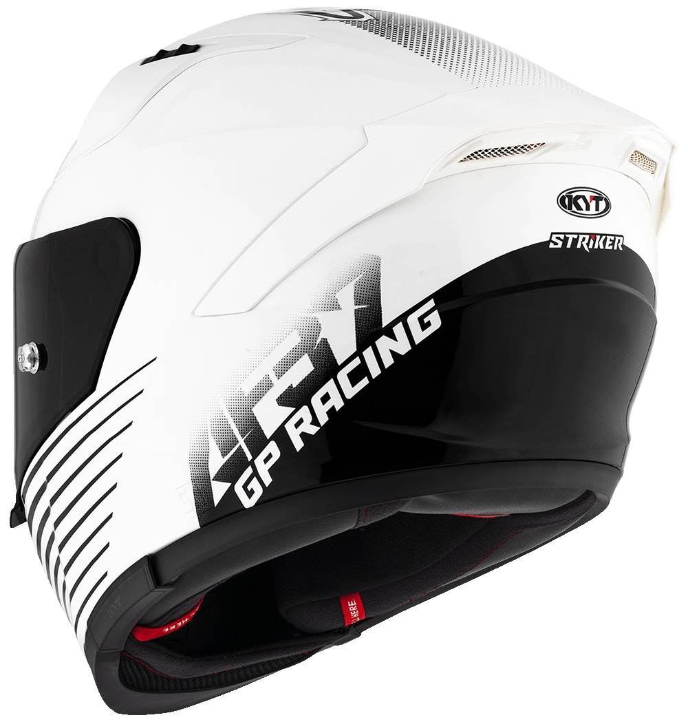 KYT STRIKER 2V LIVERY HELMET (Gloss Black White)