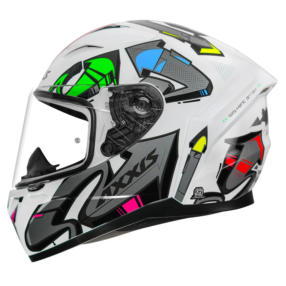AXXIS SEGMENT ARROWS HELMET (Gloss White Grey)