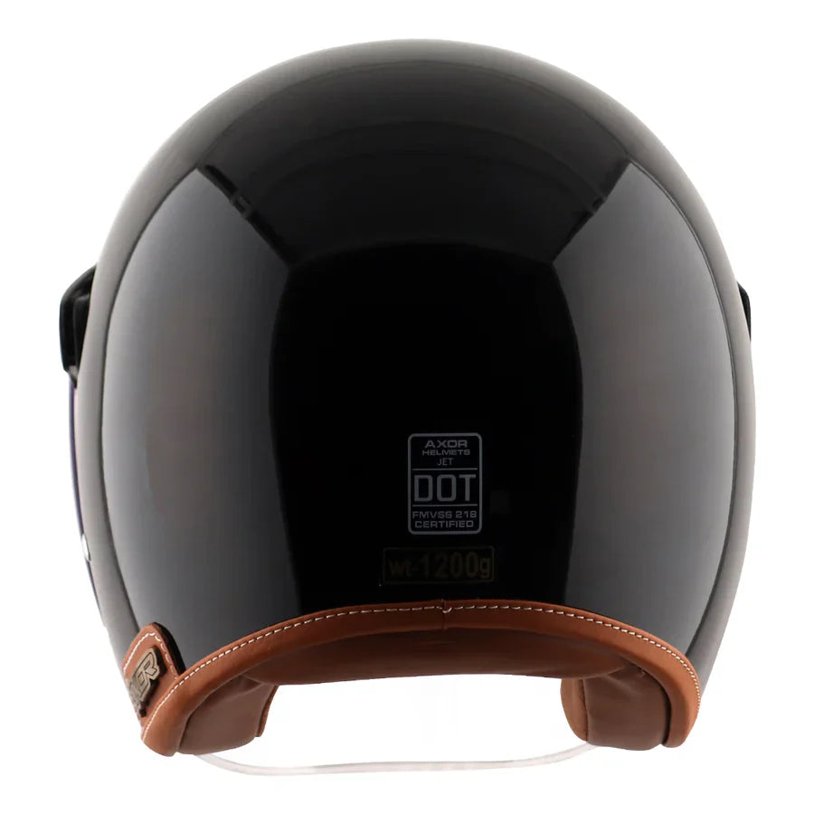 AXOR RETRO JET HELMET (Gloss Black) - AlwaysRiding