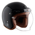 AXOR RETRO JET HELMET (Gloss Black) - AlwaysRiding