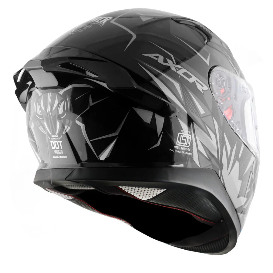 AXOR APEX HUNTER HELMET (Gloss Black Grey) - AlwaysRiding