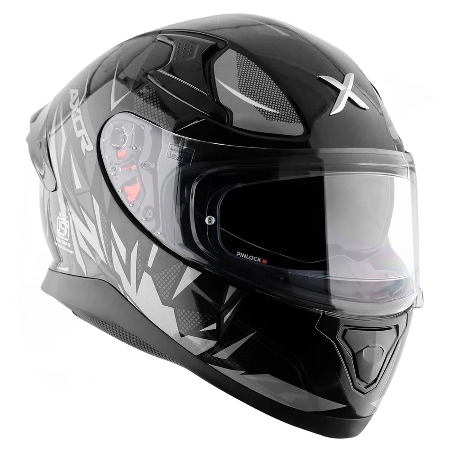 AXOR APEX HUNTER HELMET (Gloss Black Grey) - AlwaysRiding