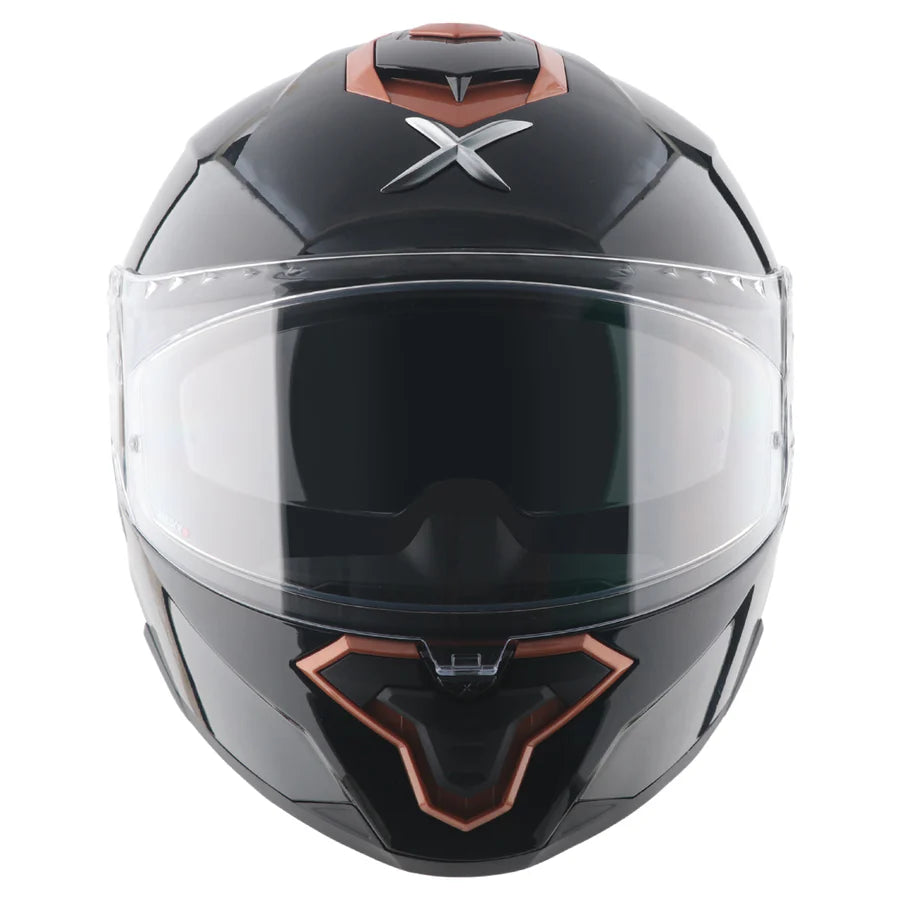 AXOR BRUTALE CORSA DUAL SPOILER HELMET (Gloss Black Orange) - Always Riding