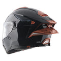 AXOR BRUTALE CORSA DUAL SPOILER HELMET (Gloss Black Orange) - Always Riding