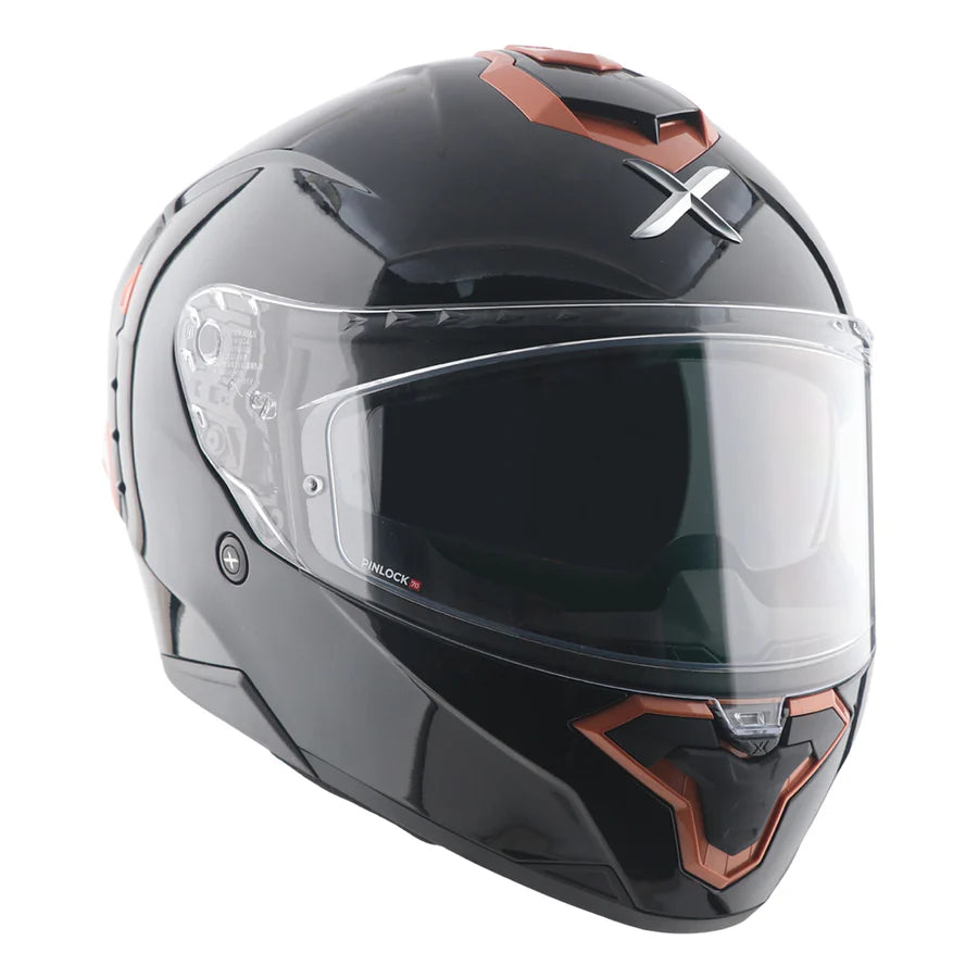 AXOR BRUTALE CORSA DUAL SPOILER HELMET (Gloss Black Orange) - Always Riding