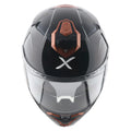 AXOR BRUTALE CORSA DUAL SPOILER HELMET (Gloss Black Orange) - Always Riding