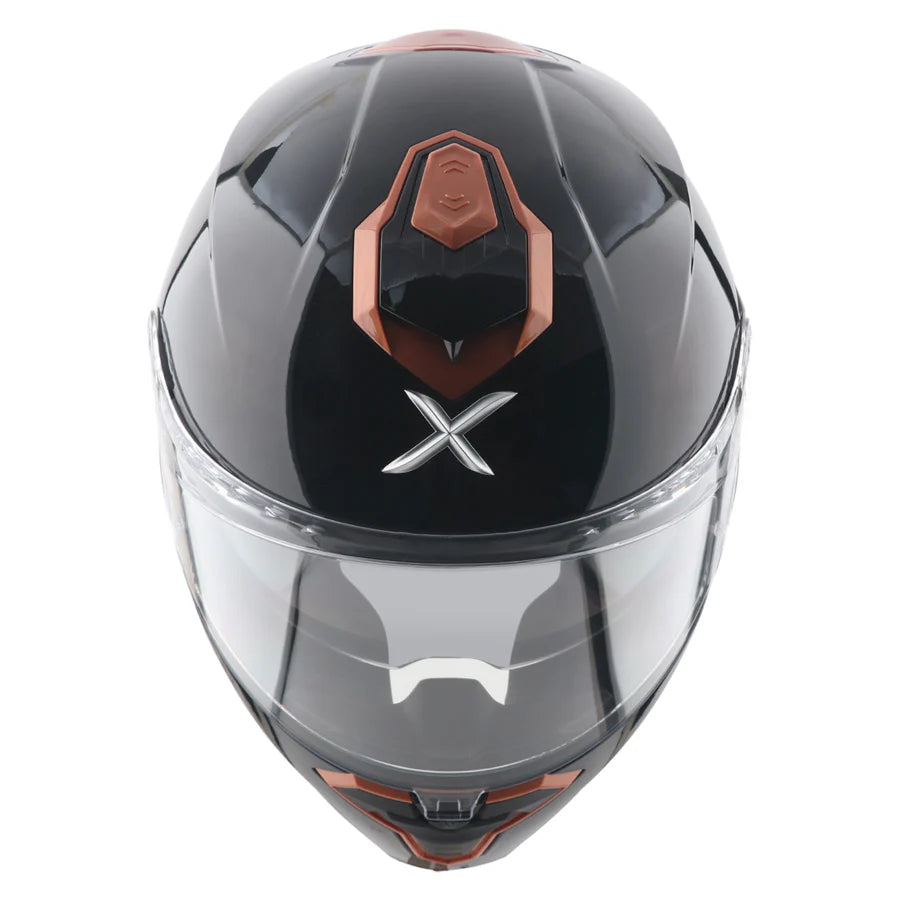 AXOR BRUTALE CORSA DUAL SPOILER HELMET (Gloss Black Orange) - Always Riding