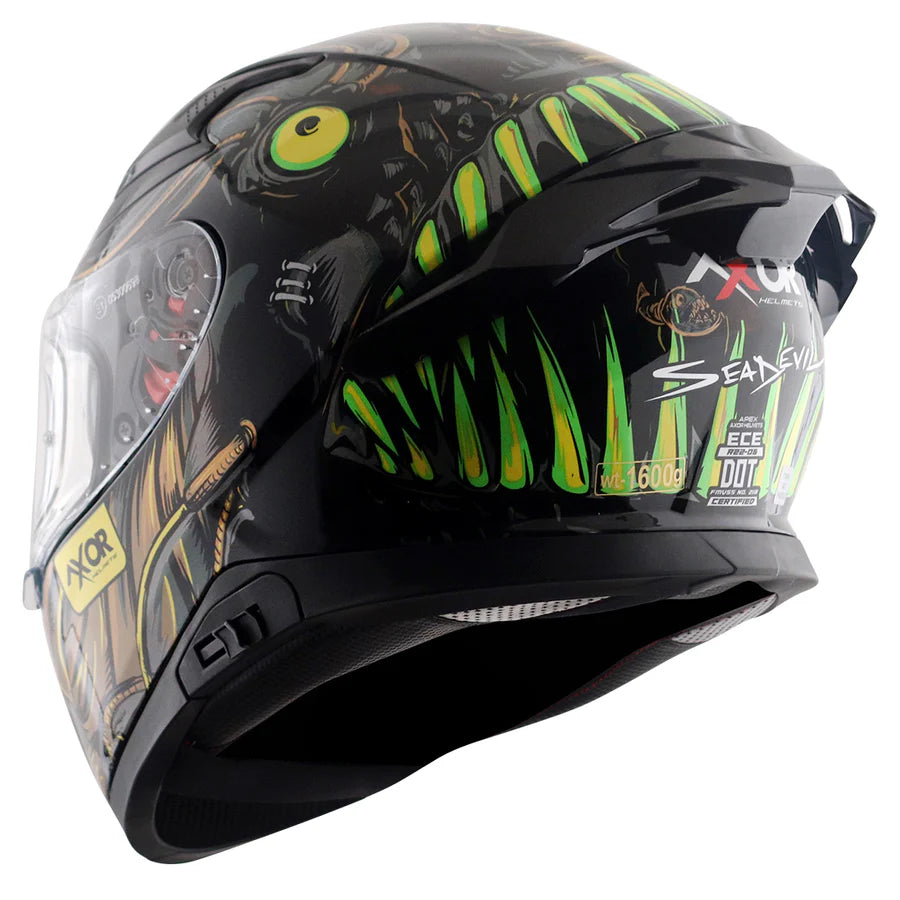 AXOR APEX SEADEVIL HELMET (Gloss Black Gold) - AlwaysRiding