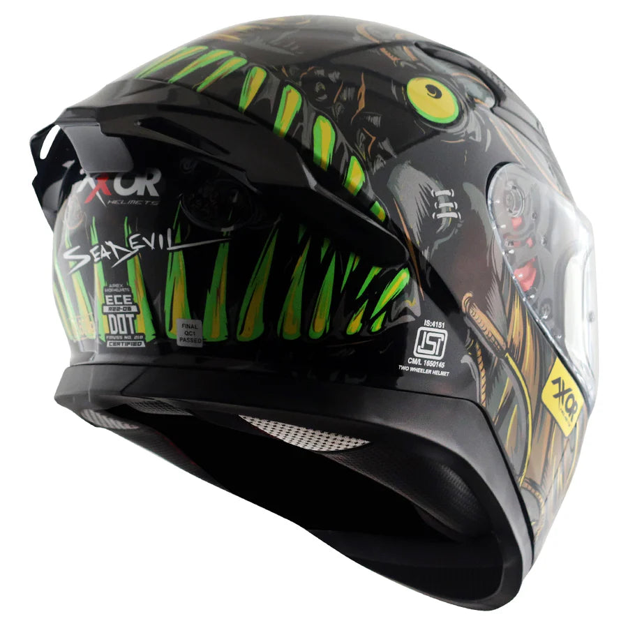 AXOR APEX SEADEVIL HELMET (Gloss Black Gold) - AlwaysRiding
