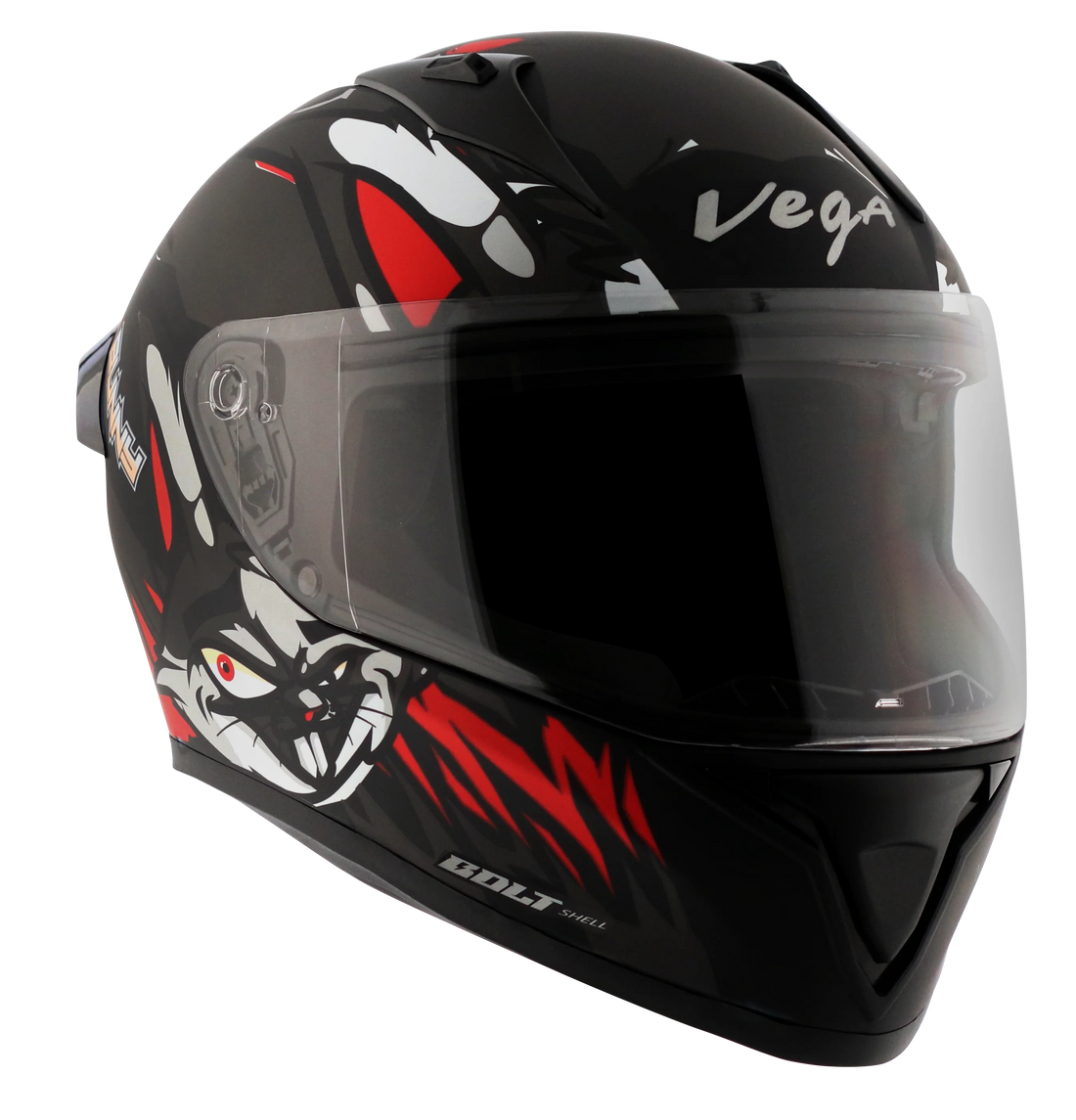 VEGA BOLT BUNNY HELMET (Dull Black Red) - Always Riding